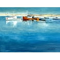thumbnail image 2 of Gorham, Gregory 24x19 Black Ornate Wood Framed with Double Matting Museum Art Print Titled - Winter Harbor, 2 of 4