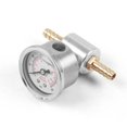 thumbnail image 3 of White Medidor de presión de combustible Npt de 1/8 ", medidor de aceite líquido de 0-160psi con adaptadores en T, 3 of 4