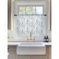 thumbnail image 3 of Sheer Curtains 54 Inch Length, Blue Grey Botanical Semi Sheer Curtains Light Filtering Window Treatment, Spring Floral Summer Farmhouse Privacy Voile Drapes for Living Room Bedroom 52x54 Inch, 3 of 7