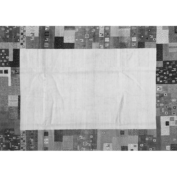 Ahgly Company Indoor Rectangle Solid Gray Modern Area Rugs, 7' x 9'
