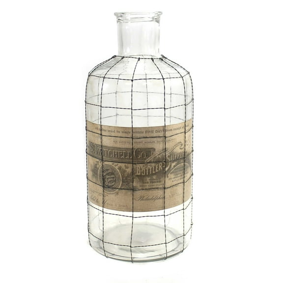 Halloween Glass Bottle Wire Mesh Cage Lg Twitchell Bottler Supplies 13442Lg