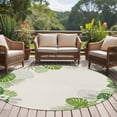 thumbnail image 4 of Tropical Palm Leaves Round Area Rug 5Ft Washable Circle Rugs for Living Room Bedroom, Summer Green Botanical Leaf Plants Non-Slip Carpet Floor Mats Indoor Outdoor Carpet Runner Aesthetic Home Decor, 4 of 8