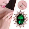 thumbnail image 1 of Anillos para mujer, regalos para mujer, lujoso y elegante anillo perforado con diamante verde, flor de sol y circón, joyería para mujer., 1 of 2