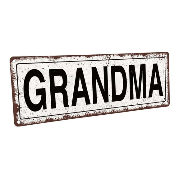 Grandma 4"x12" Metal Sign, Wall Décor for Home and Office