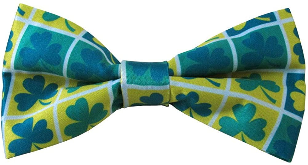 Jacob Alexander Men's St Patrick's Day Shamrock Circles Extra Long Neck Tie 