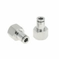 thumbnail image 1 of Conectores de aire de 1/4" hembra para manguera de aire, 2 piezas, acero inoxidable 304, 3/8" BSPT, tono plateado, 1 of 7