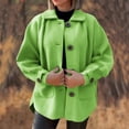 thumbnail image 2 of Women's Plus Size Wool Coat Warm Winter Outerwear Stylish Button Down Jacket With Pockets Comfortable Fall Fashion, 2 of 2