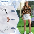 thumbnail image 6 of Yuyamidu Fall Mushroom Women Golf Shirts Maple Leaves Long Sleeve Zip Up V-Neck Golf Tennis Shirt Thanksgiving Activewear Pullover Tops Size 2XL, 6 of 8
