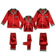 thumbnail image 2 of Niaviben Family Christmas Pajamas Matching Sets Silk Christmas Pajamas for Family Christmas Onesie for Family Fall Matching Outfits Matching Family Pjs Family Christmas Pajama Sets Red 3M, 2 of 8