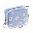 thumbnail image 2 of Cotton Portable Waterproof Coin Purse Fabric Organizer Pouch Sanitary Napkin Storage Bag Napkin Pad Tampon Bag Cosmetic Bag Hygiene Pad Storage PURPLE, 2 of 8