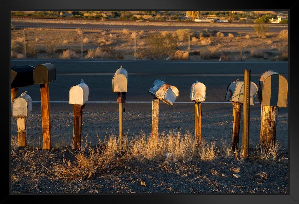 Roadside Rural Mailboxes Barstow California Photo Photograph Art Print