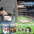 thumbnail image 2 of Clear Fanny Pack Stadium Approved - Adjustable Belt Bag for Women Men Fits Sport Events, Travel, Beach, Concerts, Transparent Stadium Waist Bag, Black, 2 of 10