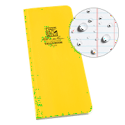 Rite in the Rain Weatherproof Soft Cover Tally Notebook, 3.5" x 8", Yellow Cover, Tally Pattern (No. 324)
