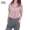 thumbnail image 1 of Camisa de gasa Mujer Blusa de manga corta de verano Top informal suelto, Rosa, XXL Noticed AP001402-10B, 1 of 7