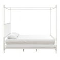 thumbnail image 4 of Pemberly Row Transitional Metal Queen Size Canopy Bed in White, 4 of 12
