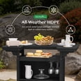 thumbnail image 5 of SERWALL Outdoor Bar Table with Storage Shelves, HDPE Bar Height Table, Patio Bar Table for Poolside, Garden, Backyard, Black, 5 of 12