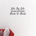 thumbnail image 1 of Empresal Side By Side Hand In Hand Heart To Heart Wall Decal Quote Sticker Decor Black 28"Hx13"W C176, 1 of 5