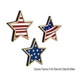 thumbnail image 3 of 3 Pack Patriotic Wooden Star Tray 4th of July Decorations, Rustic Americana Star Tabletop Signs for Fourth of July Independence Day 250th Anniversary Home Decor, 3 of 7