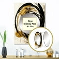 thumbnail image 3 of Designart "The Art Of Chaos Black and Gold IV" Abstract Painting Mirror Wall Decor - Modern Black Abstract Large Mirror Wall Decor For Bedroom - 32" x 24" Inch, 3 of 5