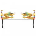 thumbnail image 3 of Dragon Headboard, Chinese Style Dragon Power Oriental Culture Theme, Upholstered Decorative Metal Bed Headboard with Memory Foam, King Size, Multicolor, by Ambesonne, 3 of 4
