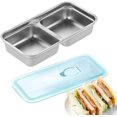 thumbnail image 1 of Snack Containers with Lids - Camping Condiment Containers | Stainless Steel Box with Lid for School, Food, Picnic, Travel, Camping, Beach, Work and Vacation,A, 1 of 9