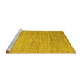 thumbnail image 2 of Ahgly Company Machine Washable Indoor Square Abstract Yellow Modern Area Rugs, 5' Square, 2 of 4