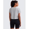 thumbnail image 2 of CRZ YOGA Women's Pima Cotton Workout Short Sleeve Shirts Loose Athletic Crop Tops Casual T-Shirt, 2 of 5