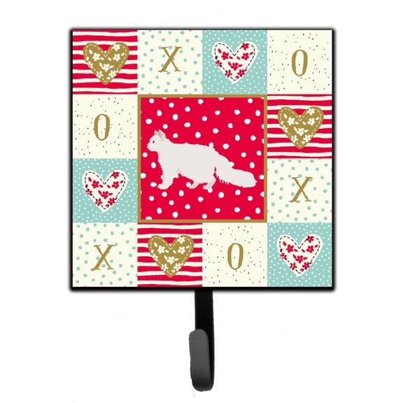 Carolines Treasures CK5663SH4 Oregon Rex Design2 Cat Love Leash or Key Holder Red Single Hook multicolor