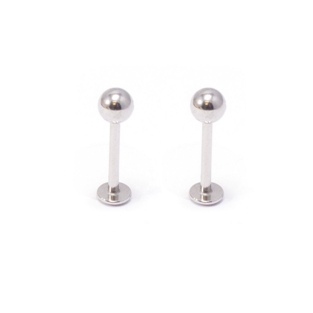 14mm LABRET TRAGUS BARS PIC N MIX 1.2mm STUDS DIFFERENT SIZE BALLS 