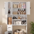 thumbnail image 6 of Asofer 71"H Over The Toilet Storage Cabinet with Adjustable Shelves & Doors, Bathroom Organizer for Bathroom, Laundry, White, 6 of 9
