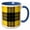 Blue/White, variant on 3drose, Image of Macleod Clan Kilt Scottish Tartan Plaid Pattern, 11oz Two-tone Green Mug