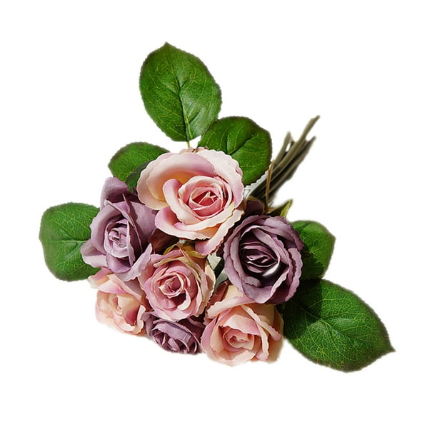 Mini Simulation Rosa Multiflora Decoration Bridal Bouquet Fake Flowers  Ornament Wedding Layout Supplies Light Purple - Walmart.com