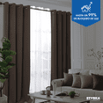 thumbnail image 4 of Cortinas Blackout STYRKA Opaca 2 Piezas 274 x 213 cm Chocolate, 4 of 8