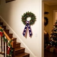 thumbnail image 2 of Deeceymbur Patriotic Wreath Sash Ribbon Independence Day Decorative Bow Front Door Ornament USA Flag Theme, 2 of 5