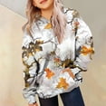 thumbnail image 4 of Gubotare Camo Hoodie Kids Cute Hoodies Maple Leaf Print Oversized Drop Shoulder Fleece Hooded Sweatshirt Pullover With Pocket (Light Gray, 11-12 Years), 4 of 7