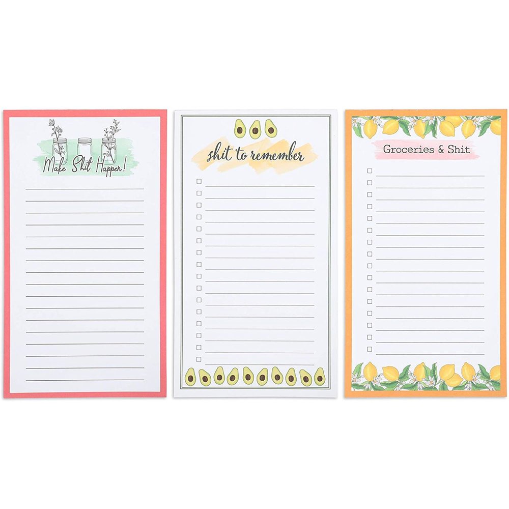 3 Pack Notepads, Grocery Shopping to do List Pad for