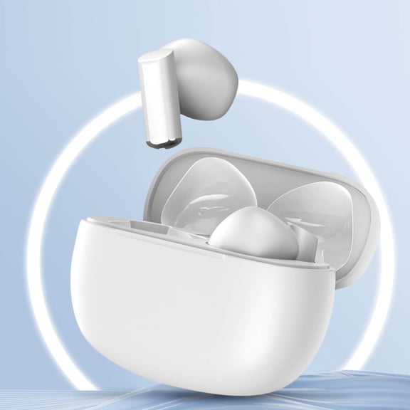 Wireless Earbuds Bluetooth 5.3 Light-Weight in Ear IPX5 Waterproof Headphones 2 Mic for AI Calls, Immersive Premium Sound Bass Headset with Charging Case, 32 Presets EQ Customization via App(White)