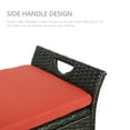 thumbnail image 6 of Iwicker Outdoor Patio Wicker Furniture Storage Bench Deck Box with Cushions, Rust Red, 6 of 8