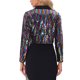 thumbnail image 3 of CHAQUETA DE LENTEJUELAS INSPIRE CHIC PARA MUJER, CHAQUETA DE FIESTA CON SOLAPA ABIERTA, BLAZER CORTO BRILLANTE, TALLA L, MULTICOLOR, 3 of 6