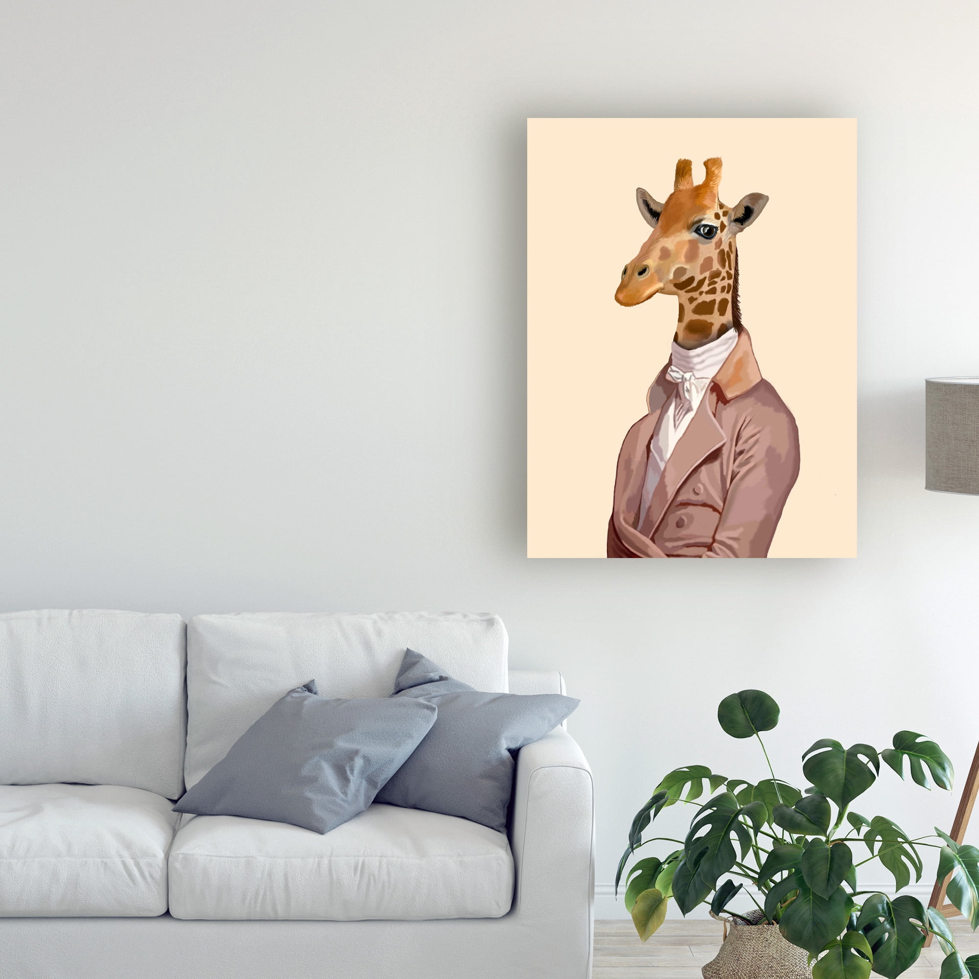 Trademark Fine Art 'Regency Giraffe' Canvas Art by Fab Funky