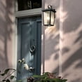 thumbnail image 6 of Large Black Outdoor Wall Sconce with Seeded Glass, 6 of 8