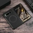 thumbnail image 6 of Feishell Magnetic Case for Google Pixel Fold,Built in Magnets for MagSafe Charger,Luxury PU Leather Shockproof Case Support Wireless Charging Ultra Thin Phone Case,Black, 6 of 10