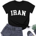 thumbnail image 3 of Camiseta de Manga Corta Impresa de Cuello Alto para las Mujeres, Tops de Cuello Redondo para las Mujeres Mezcla de Poliéster de Spandex de Uso Diario Casual, 3 of 5