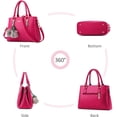 thumbnail image 4 of Solid color Purses for Women Tote Purse and Wallet Set Shoulder Satchel Bags, 4 of 4