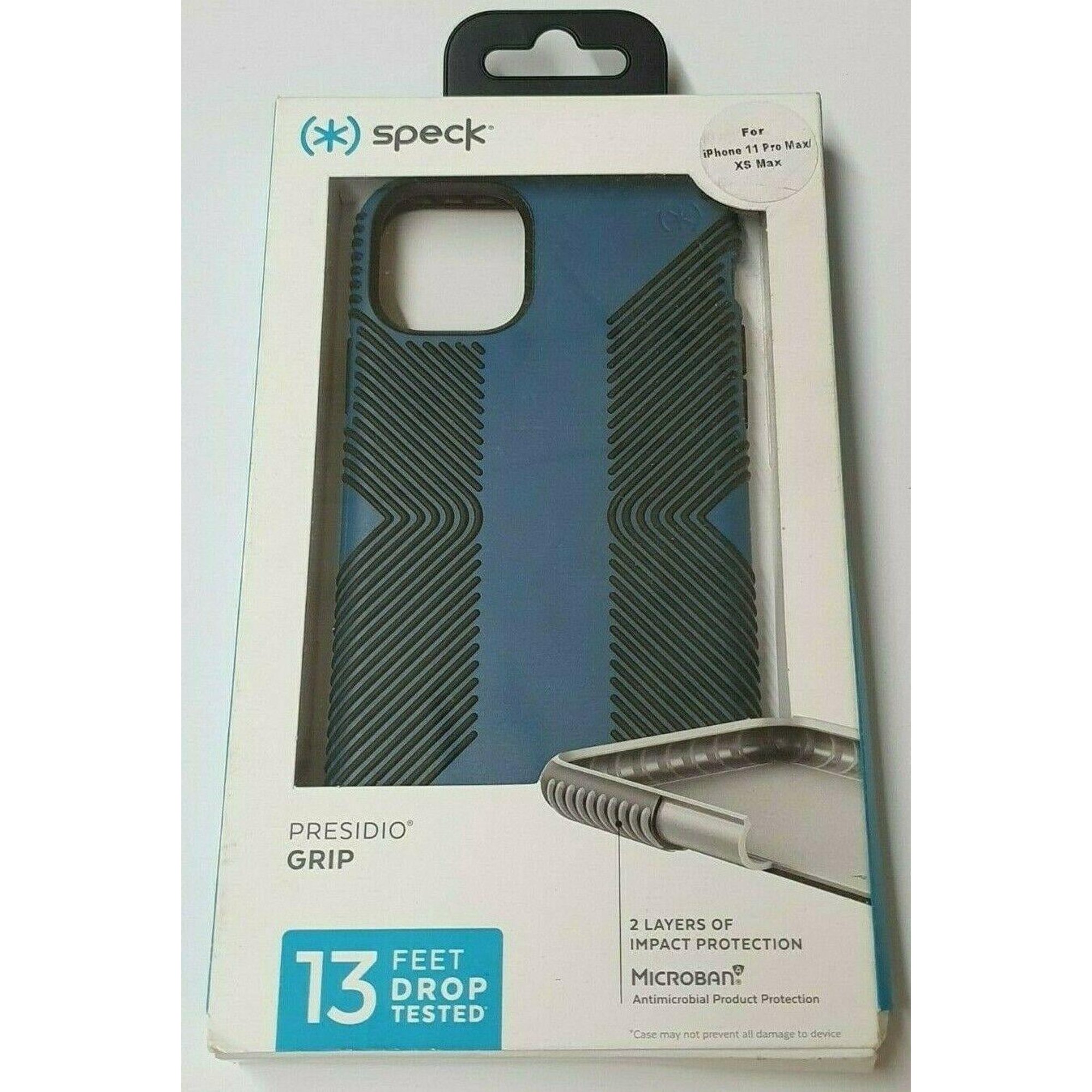 Speck Presidio Grip Case - iPhone 11 Pro Max - Porto Blue/Black