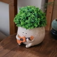 thumbnail image 5 of LUXERAD Smiley Face Guitar Planter with Drainage Holes for Succulents, 5 of 6
