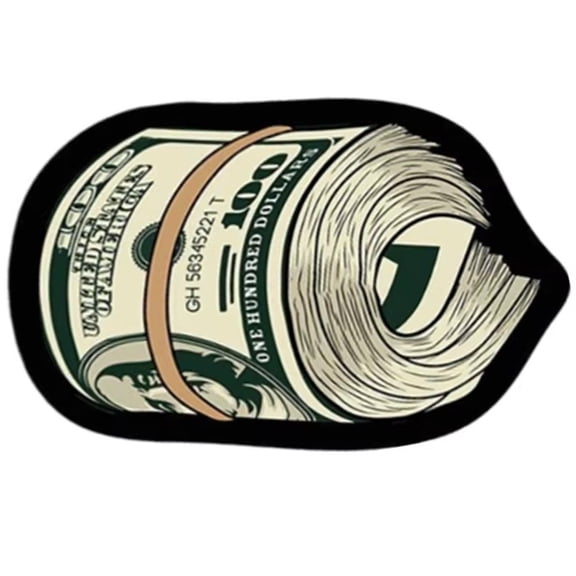 Jiibva Dollar Bill Rug Money Shaped Carpet Personality Money Rug Dollar Mat Art Floor Mat Decoration for Bedroom, Living Room and Study