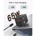 thumbnail image 2 of Adaptador de viaje LENCENT Universal GaN Fast Charger 65W negro, 2 of 8