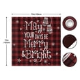 thumbnail image 4 of Christmas Red Buffalo Plaid Shower Curtain Sets Winter May Your Days Be Merry and Bright Bathroom Decoration 72x72 In with Hooks, 4 of 7