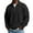 Black, variant on Quarter Zip Pullover Men 2026 Fall Winter Long Sleeve Plain Waffle Knit Lapel Collar Pullover Sweatshirt